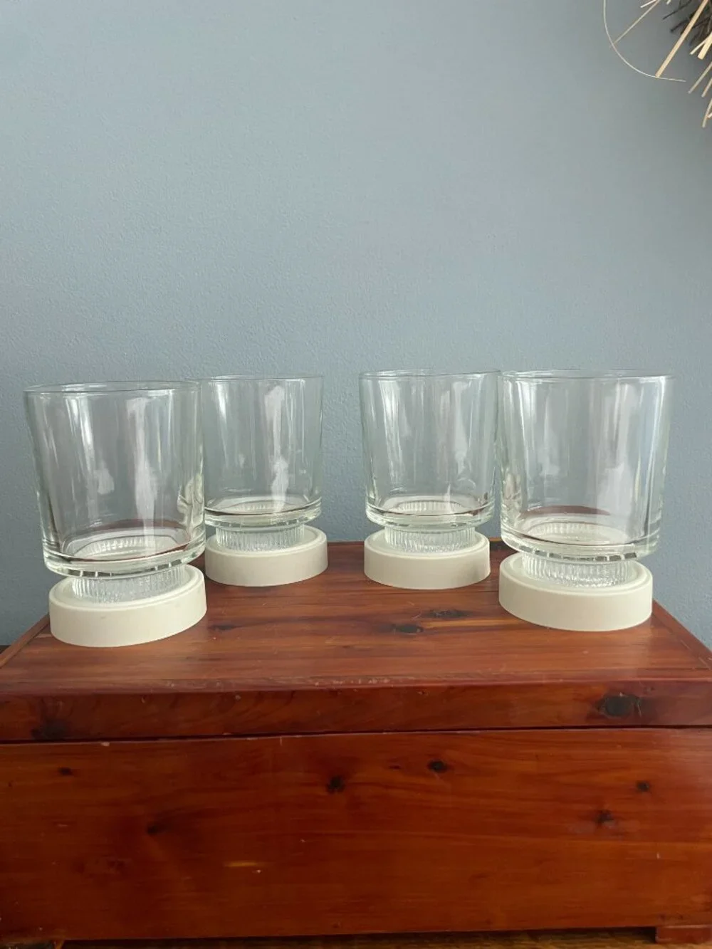 Vintage David Douglas Rocks Glass Set of 4 Accalac Plastic Coasters 4